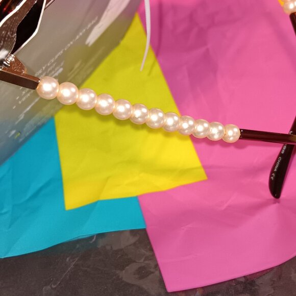 VIGOSS UV BROWN Sun Glasses/Pearls WRISTLET CASE - Picture 5 of 5